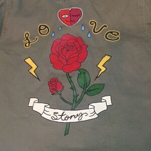 Forever 21 Olive Green Denim Jacket 6578